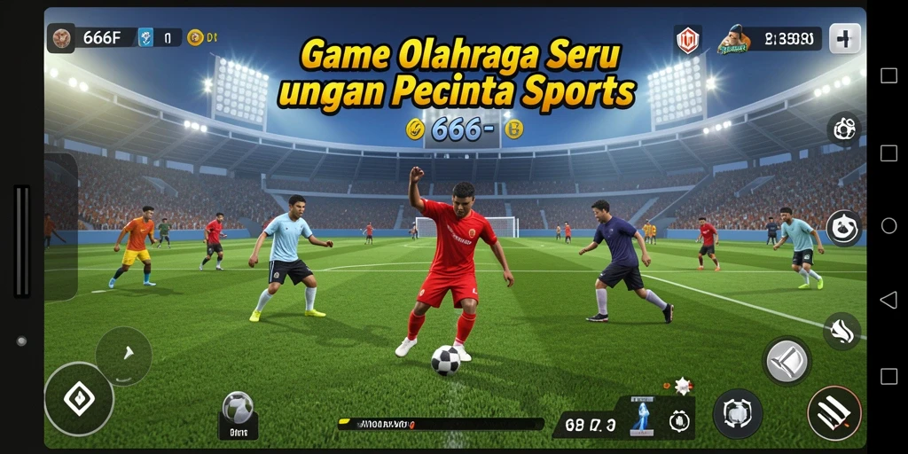 Screenshot dari gameplay seru 666F dengan aksi olahraga yang mendebarkan.