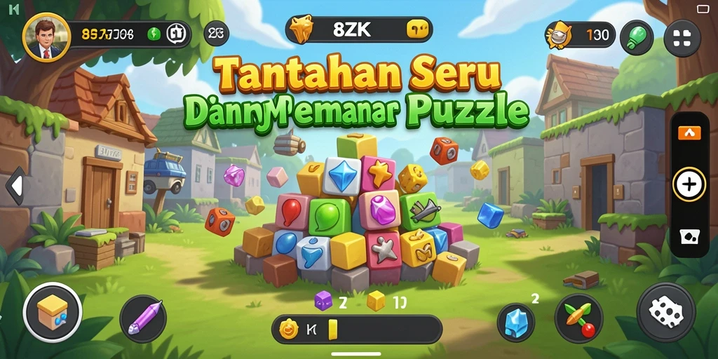 Tampilan gameplay seru dalam permainan Puzzle 8ZK.