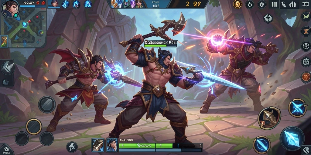 Tangkapan layar gameplay 92GLORY dengan pertarungan seru di arena.