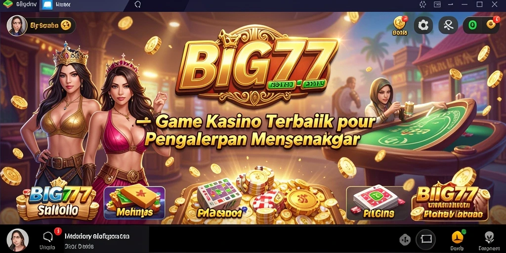 Tangkapan layar gameplay menarik di BIG77 yang menampilkan aksi Kasino.