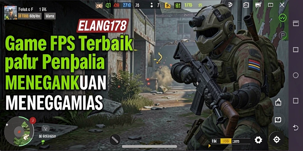 Tampilan gameplay seru di ELANG178 dengan aksi tembak-menembak.