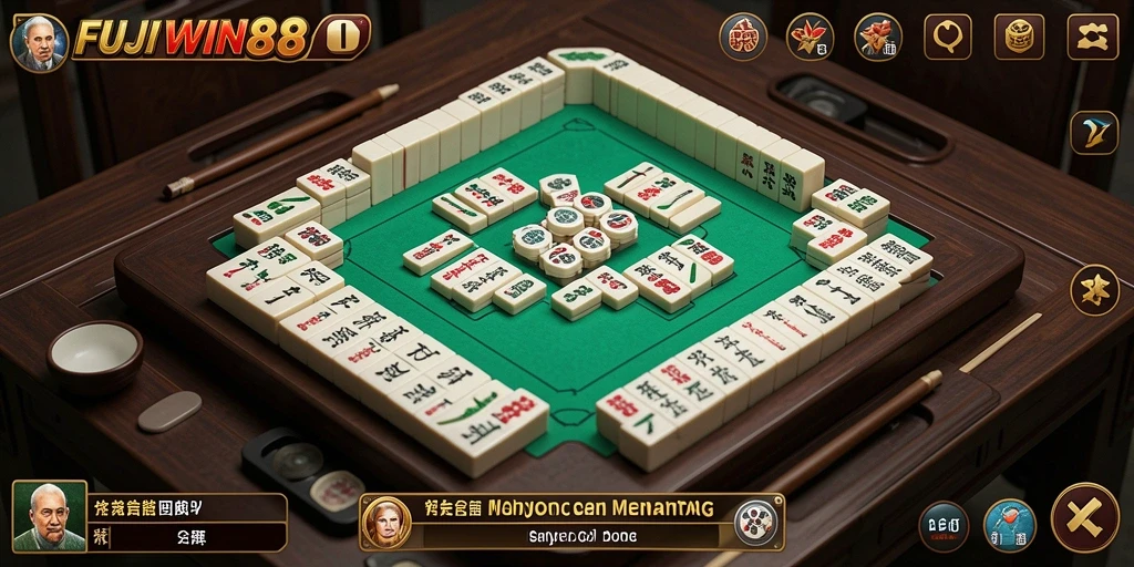 Screenshot main FUJIWIN88 menampilkan gameplay Mahjong yang menarik.