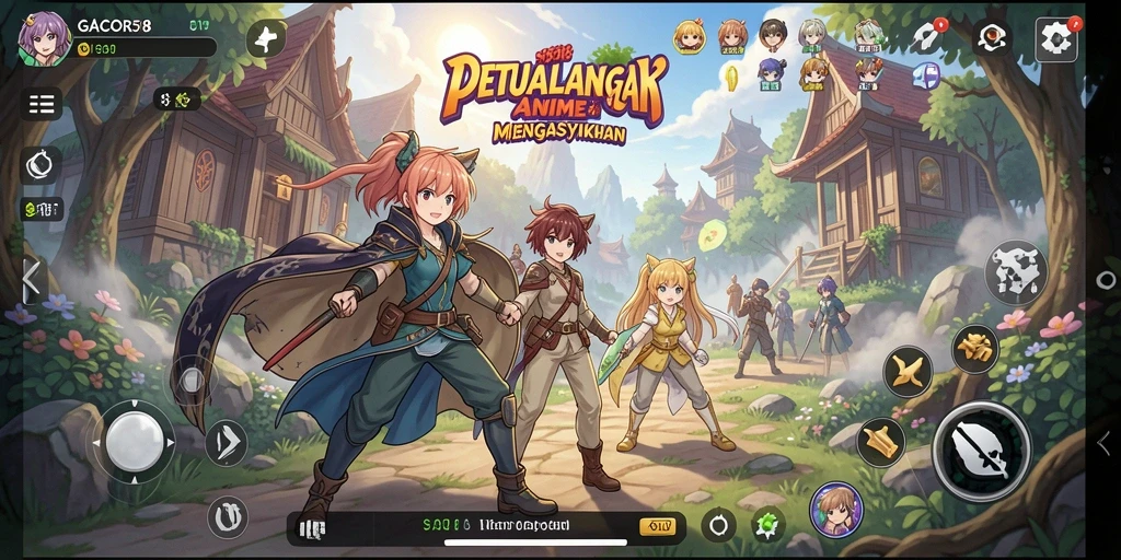Tampilan gameplay menarik dari GACOR518 dengan karakter Anime yang hidup.