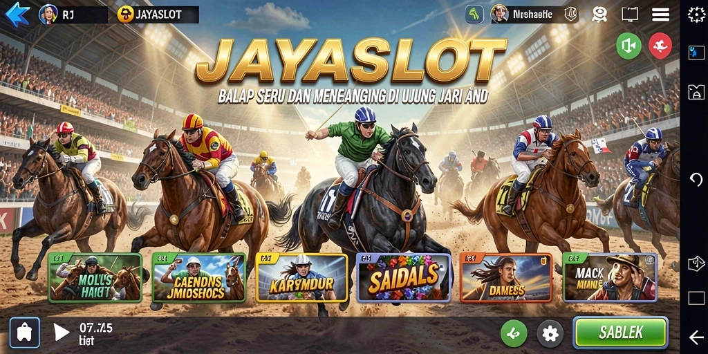 Gameplay menegangkan dalam balapan JAYASLOT yang mengasyikkan.