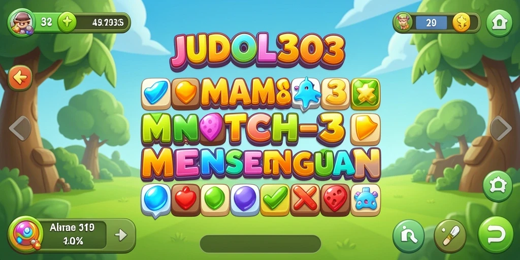 Tangkapan layar utama menampilkan gameplay seru dari JUDOL303 dengan momen mencocokkan blok.