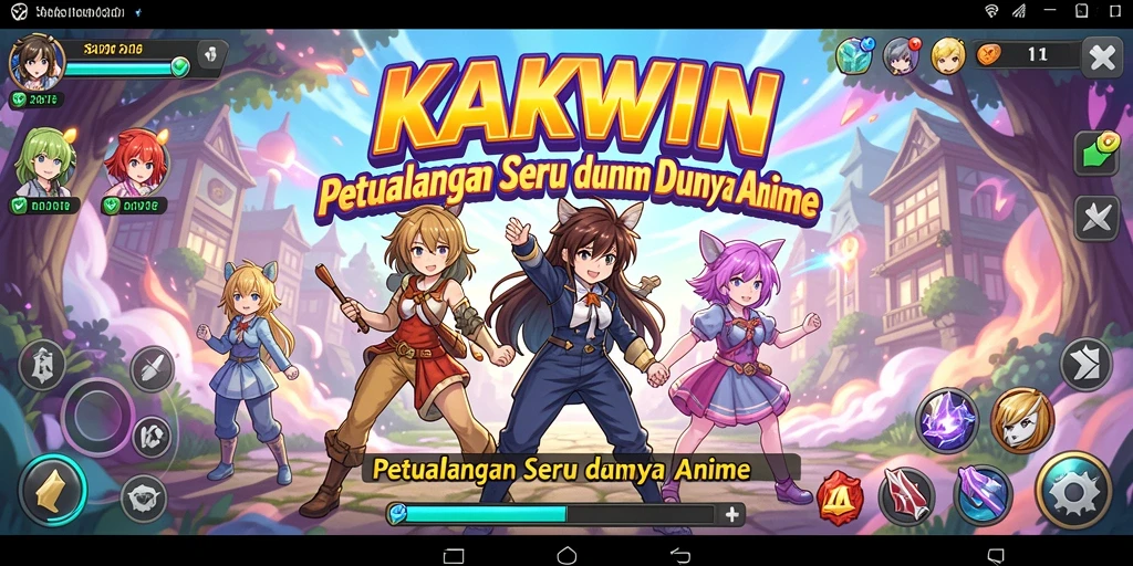 Screenshot KAKWIN menampilkan aksi seru dalam dunia anime.