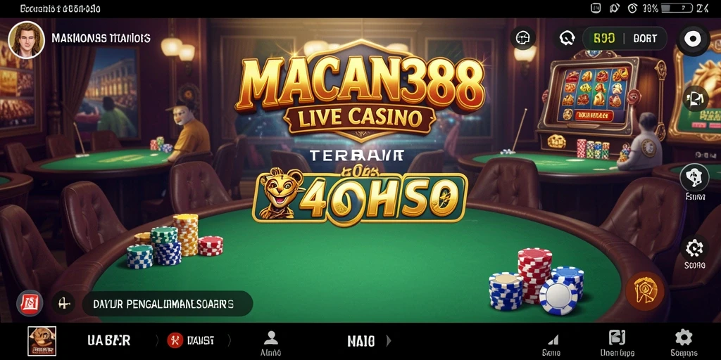 Tampilan menarik dari gameplay Live Casino MACAN388 yang mendebarkan.