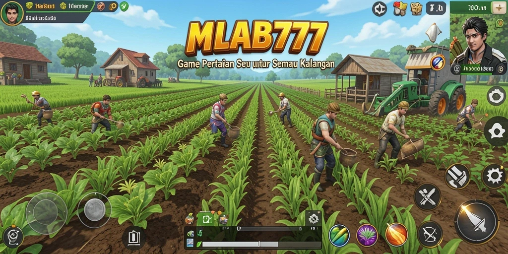 Tampilan gameplay menarik dalam MLBB777 yang menunjukkan bertani dengan seru.
