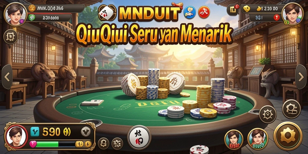 Screenshot gameplay MNDUIT yang menampilkan keseruan bermain QiuQiu.