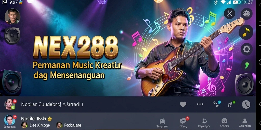 Screenshot gameplay NEX288 yang menarik dengan alat musik beragam.