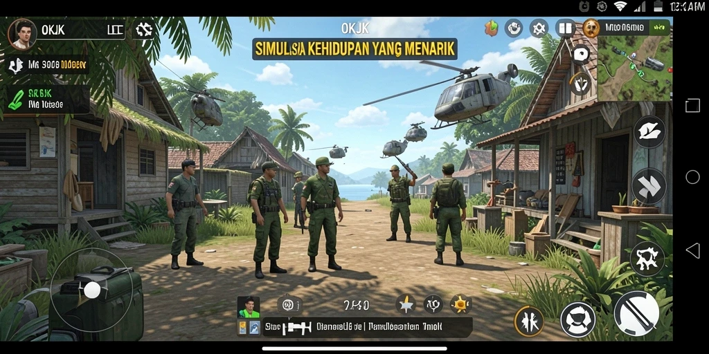 Tangkapan layar gameplay OKJK menampilkan interaksi karakter yang menarik.