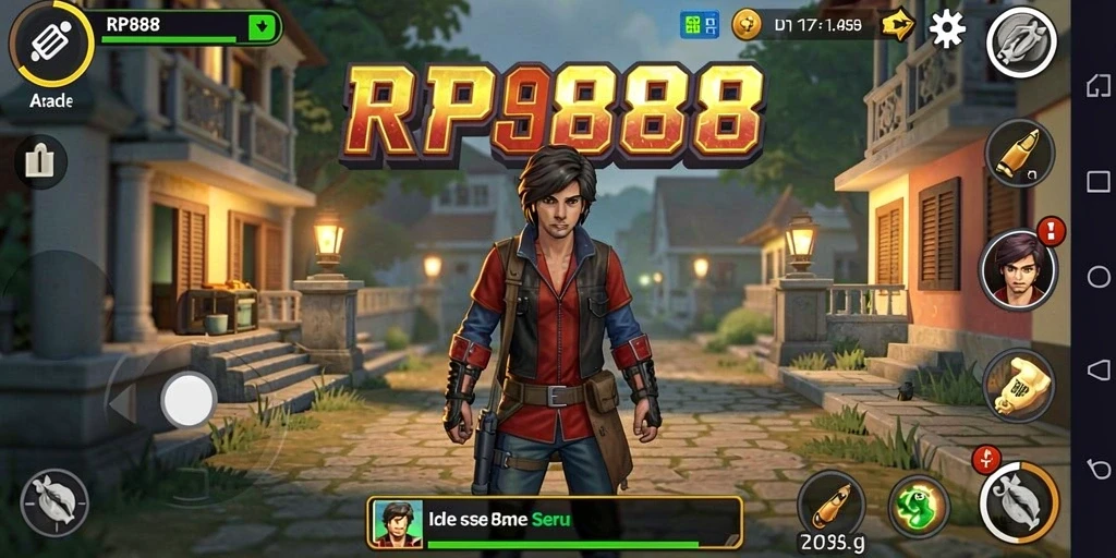 Tampilan gameplay RP888 yang seru dengan karakter unik dan sumber daya melimpah.
