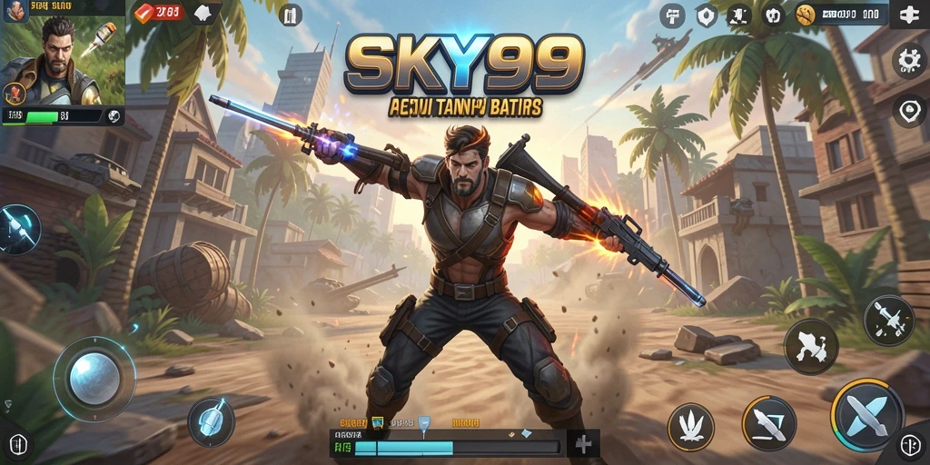 Tampilan seru dari gameplay aksi SKY99 yang mendebarkan.